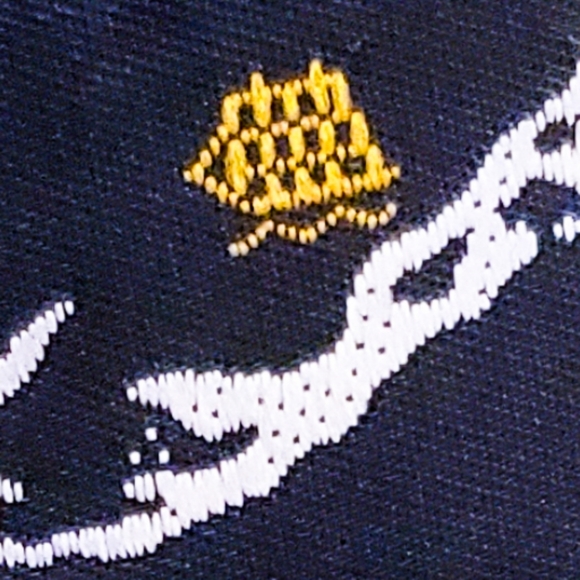 Bermuda "braided belt" with Emroidered, Nautical overlay - Picture 4 of 4